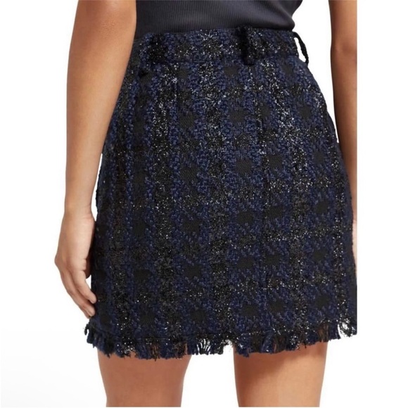 Scotch‎ & Soda Tweed Mini Skirt - Black and Blue size XL - Picture 2 of 6